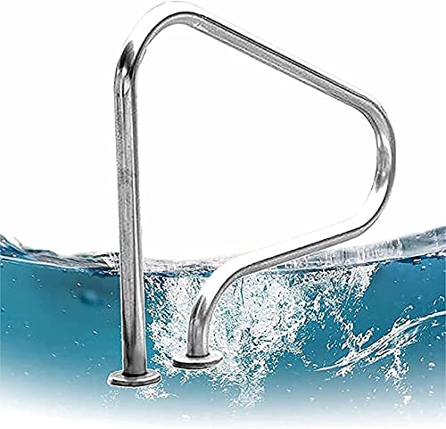 MSHOSAC Pool Handrail 304 Stainless Steel Pool Railing with Quick Mount Base Pool Safety Handrail High Load-Bearing Swimming Pool Hand Rail