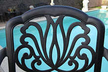 GrandPatioFurniture.com CBM Patio Elisabeth Collection Cast Aluminum 5 Piece 48" Bar Set Black Brown