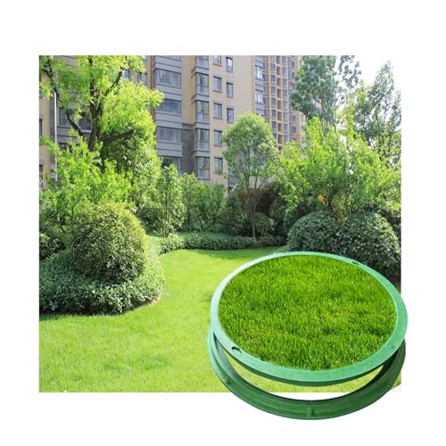 GJMDCMA Decorative Plant Pot Cover, Invisible Composite Resin Manhole Cover, Removable Round Sewage Basin Lid (100x100CM/39.4x39.4IN) - Stylish & Outdoor Accessory