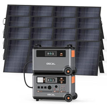 OSCAL 7200Wh Solar Generator PowerMax 6000 with 4x400W Solar Panel