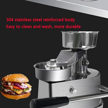QYDZSHOP Hamburger Forming Machine Maker Manual Press Machine, Grill Burger Press Tool,4/5/6inch, Heavy-Gauge Stainless Steel,with Hamburger Paper Pack (500 Sheets) Perfect for Kitchen Meat Forming