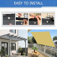 UIYIUI Sun Shade Sail for Garden 30x33ft Waterproof Rectangle Patio Sunshade Sunscreen Awning Canopy with Grommets for Outdoors, Garden, Patio, Porch, 95% UV Block, White