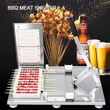 BBQ Grill Shish Kebab Maker, Stainless Steel Skewers Brochette Beef Skewer Making Machine, Kebab Maker Grill, BBQ Meat Skewer Maker Box for Kitchen BBQ Camping, Outdoors Grilling Skewers