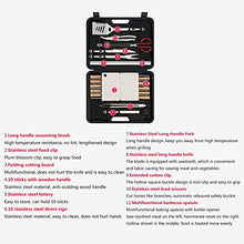 29Pcs Stainless Steel Grilling Kit, BBQ Tools Set with Portable Compact Carry Case, Grill Accessories, Grill Accessories for Travel, Picnics, Rvs, Camping, BBQ,