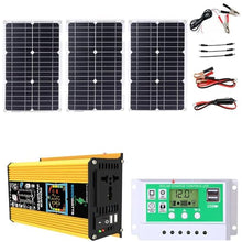 ZGHQHCDRH 6000W Off-Grid Solar Panel Kit with 75W Waterproof Panel & 50A Controller for Camping, RV, and Emergency Power Supply(Yellow)
