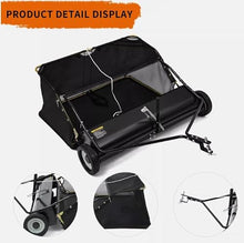 42" Tow Behind Lawn Sweeper Leaf Collector for Grass Lawn 12 Cu FT Capacity 42in