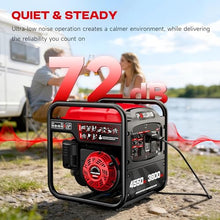 POXURIO 4550-Watt Portable Inverter Generator for Home Use, Open Frame Generator Gas Powered, Lightweight & Quiet for Home Use and Emergency Backup, EPA Compliant-Red