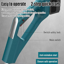HYUIO Rechargeable Snow Thrower,Cordless Electric Snow Blower,Handheld Cordless Electric Snow Shovel,Cleaning Width 30cm,with 2 Battery,Adjustable Direction,Blue