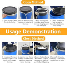 DIROVO Rain Barrels Plastic Barrels, Food Grade Barrel with Lid, Drum,Agriculture Or Industrial, Multifunctional Shipping Container for Home Brewing(200L)