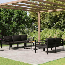 MNCVXAXG 6 Piece Patio Lounge Set with Cushions Aluminum Anthracite