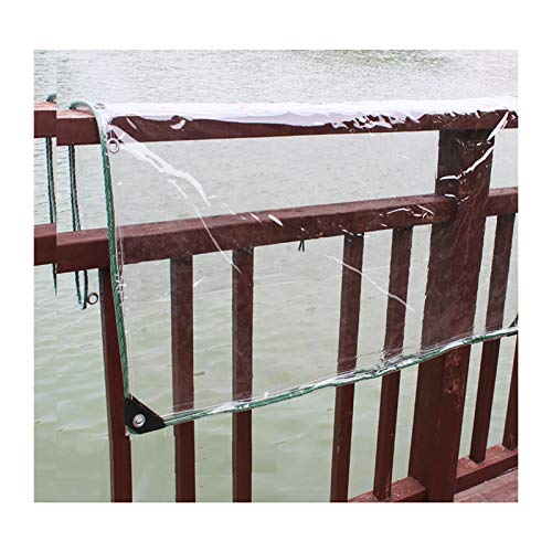 GDMING PVC Transparent Tarpaulin, Heavy Duty Waterproof Outdoor Multi-Purpose Weatherproof Cover for Flower Plants Winter Anti-Aging Greenhouse Film, 62 Sizes (Color : Clear, Size : 2.4x10m)