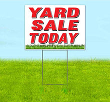 Yard Sale Today (18" x 24") Yard Sign, Quantity Discounts, Multi-Packs, Includes Metal Step Stake, Bandit, New, Advertising, USA