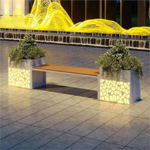 YUHUAWF Garden Bench Planter Box with Leisure Bench Seat Combined Planter Box with Bench