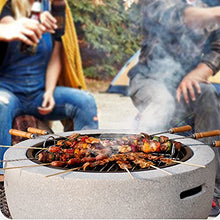 SLGGPJBU Outdoor Fire Pit Outdoor Heaters BBQ Fire Pit Grill Firepit Bowl Backyard Patio Garden Fireplace with Grill Grate 3 in 1 Fireplace for Bonfire Barbecue