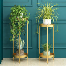 IBONSON Multi Tiered Plant Stand Indoor Household Simple Balcony Iron Potted Flower Pot Rack Living Room Floor-Standing Storage Rack Corner Outdoor Plant Stand(L:25CMX25CMX80CM)