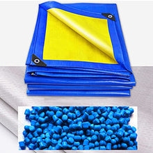 HYHMJ-Reinforced Tarp Sheet Cover 0.32mm Thick Outdoor Cover Canopy Tear Proof Plastic PE Poly Tarp Pergolas Gazebos Flower Stand Shelter Tent,Blue yellow,6.7x7.8m