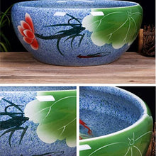 SDdPulse Outdoor Indoor Garden Plant Pots Indoor Flower Pot Ceramic Flower Pot Water Lily Bowl Lotus Pot Lotus Pot Plant Flower Pot Living Room,Large