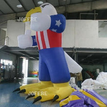 MAFLEN 20ft Giant Inflatable Eagle USA Cartoon Advertising Outdoor with Air Blower as Picture Show
