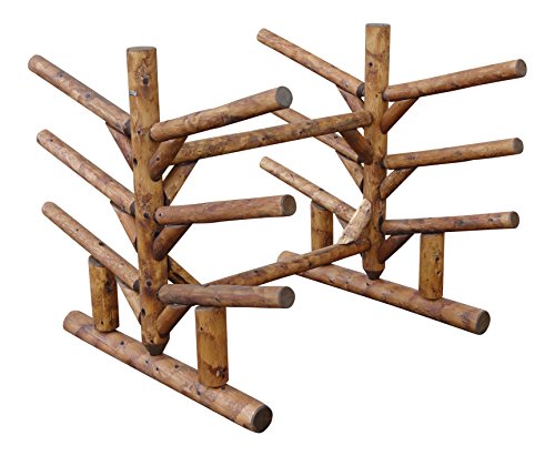 Log Kayak Rack 6 Place Paddle Board Storage Rack Canyon Brown