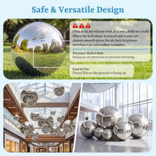 4PCS Silver Inflatable Mirror Ball Set,Reusable PVC Mirror Balls Large Event Decoration Hanging&Standing Balloon with Electric Pump for Event,Wedding,Party Decor(Silver, 4Pcs+Pump)