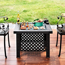 uP9sF2mD Barbecue Grill Outdoor Courtyard Square Shape Barbecue Table Villa Charcoal Heating Stove Domestic Rack Indoor Fire Basin Barbecue Charcoal Grill