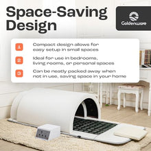 Golden Wave Far Infrared Sauna Dome with 360° Body Coverage White