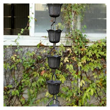 LZPHGB Rain Chain, Rain Chains for Downspouts Decorative Iron Gutter Chain 8.5ft Copper for Outside Functional and Replacement for for Exterior Gutters,J 2.6m