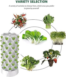 ZXSYYDS Vertical Hydroponic Indoor Growing System, Hydroponic Tower Growing Sytem, Garden Tower Hydroponic Growing Kit for Indoor Gardening, Fruits and Vegetables,6floors