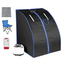 CHANGLKJ Personal Sauna Tent, Portable Steam Sauna with Remote Control, Chair and 2L Steam Machine, 9-Level Temperature and Timer, Foldable, for Weight Loss, Detox Relaxation, Reduce Fatigue