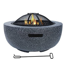 Fire Pit Outdoor Wood Burning fire Pit, Villa Courtyard Imitation Marble Garden fire Pit, Picnic Barbecue Grill