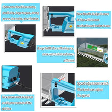 Hedge Trimmer, Handheld Cordless Tea Harvesting Hedge Machine 11.8in Cutting Length, with Gloves/Large Baffle, for Gardening Modeling, Greening Pruning, Collecting Tea Leaves