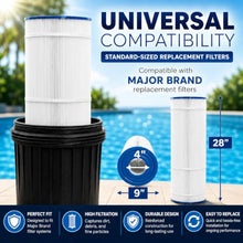 XtremepowerUS Swimming Pool Cartridge Filter, High Flow Filter System for In-Ground & Above Ground Pools & Spas, 2-Inch Ports, Heavy-Duty Pool Water Filtration (175 SF)