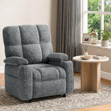 Pipishell Power Recliner Chair for Adults, One-Touch Synchronized Reclining, Oeko-TEX Chenille Fabric Electric Recliner with Remote USB Ports, Cup Holder & Side Pockets, for Living Room & Bedroom