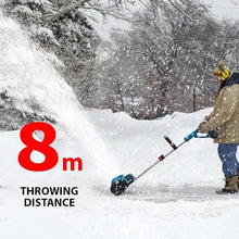 BLACKTK Electric snowblower with Rechargeable Battery, Household Snow Sweeper with Wheels for greenhouses, Factories, Urban Roads, Yards, School Yards