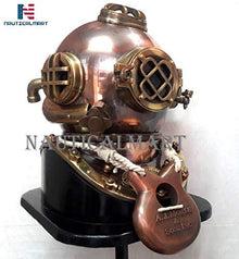 NauticalMart US Navy Antique Divers Diving Helmet Reproduction Brown