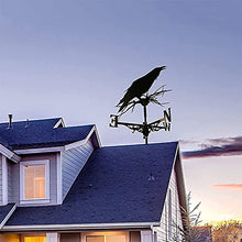 Weather Vane Crow Sculpture Weather Vane Wind Direction Indicator Metal Weather Vane Garden Decoration Bird Weather Vane Roof Gift Stainless Steel Material Anti-Ultraviolet 35 5