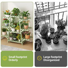 OJKJGYTF Bamboo Plant Stand 12 Tiered Plant Shelf Storage Rack Multifunctional Potted Flower Holder for Multiple Plants Bamboo Ladder Plant Rack