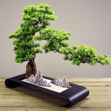 YXIANG56Q Fake Plants Artificial Bonsai Crafts Furnishings Living Room Entryway Home Accessories Greenery Chinese Zen Ornaments Bonsai Tree