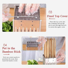 Meat String Skewer Machine Kabob Maker Box,Stainless Steel Meat Skewer Machine,Adjustable Height,for Barbecue Shop