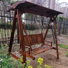 Porch Swing with Frame, Patio Hanging Swing & Stand