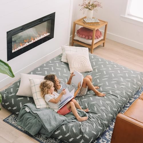 CordaRoy's Chenille Convertible Bean Bag Chair & Bed Queen Size Rainforest