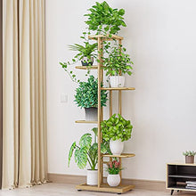 ZOCWJK Plant Stand 6 Tier Iron Art Plant Stand 7 indivual Unit Shelving Flower Pot Storage Rack for Balcony Garden Indoor,