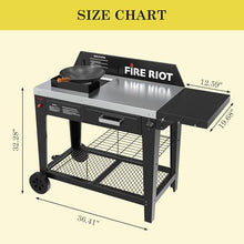 50,000BTU Outdoor Wok Station with Wheels,12.59” Steel Wok, Storage Drawer
