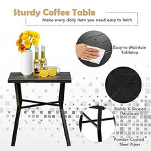 YWMLFZ 3PCS Patio Rocking Bistro Set Cushioned Chair Armrest Side Table Red