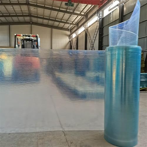 Polycarbonate Roofing Sheet Clear Greenhouse Replacement Shed Panel,Glass Fiber Insulatio Sunshine Board,Rainproof Roof Cover,for Outdoor Canopy Carport Cold Frame,Transparent,2.2mm,1-1.5m,30-50m(1x31
