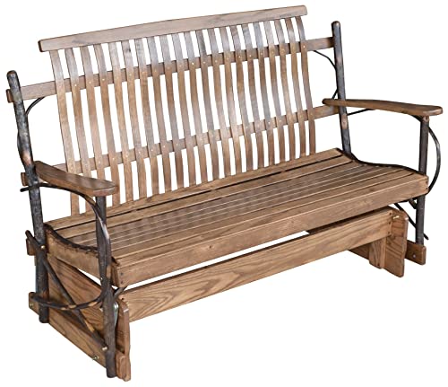 Furniture Barn USA 5' Hickory Porch Glider, Walnut Finish