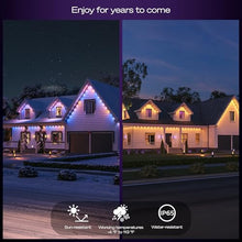 Philips Hue Festavia 150ft Permanent Outdoor String Lights, 80 Dimmable Lights, 55 Lumens Each, Weatherproof, Water-Resistant, Black Wire, Color Ambience, Bridge Required