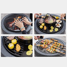 grilling table Household Indoor Barbecue Table Baking Stove Basin Grill Rack Charcoal Cooking Tea Outdoor(Black,Medium)