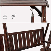 KYTGFH Patio Swing Porch Hang Club Bench Chair,Outdoor Patio Swing with Stand,Rocking Chair Garden Swing Outside Furniture Wooden Patio Swing Outdoor Lounge Chair