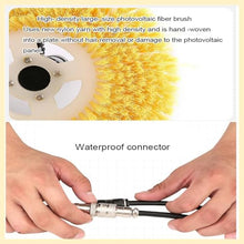 YLANMEI Automatic Photovoltaic Panel Cleaning Brush, Solar Cleaning Brush Telescopic for Outdoor Use with 65 Cm Double Head Cleaning Brush, 7.5 M Telescopic Rod, 8 M Cable, Plug